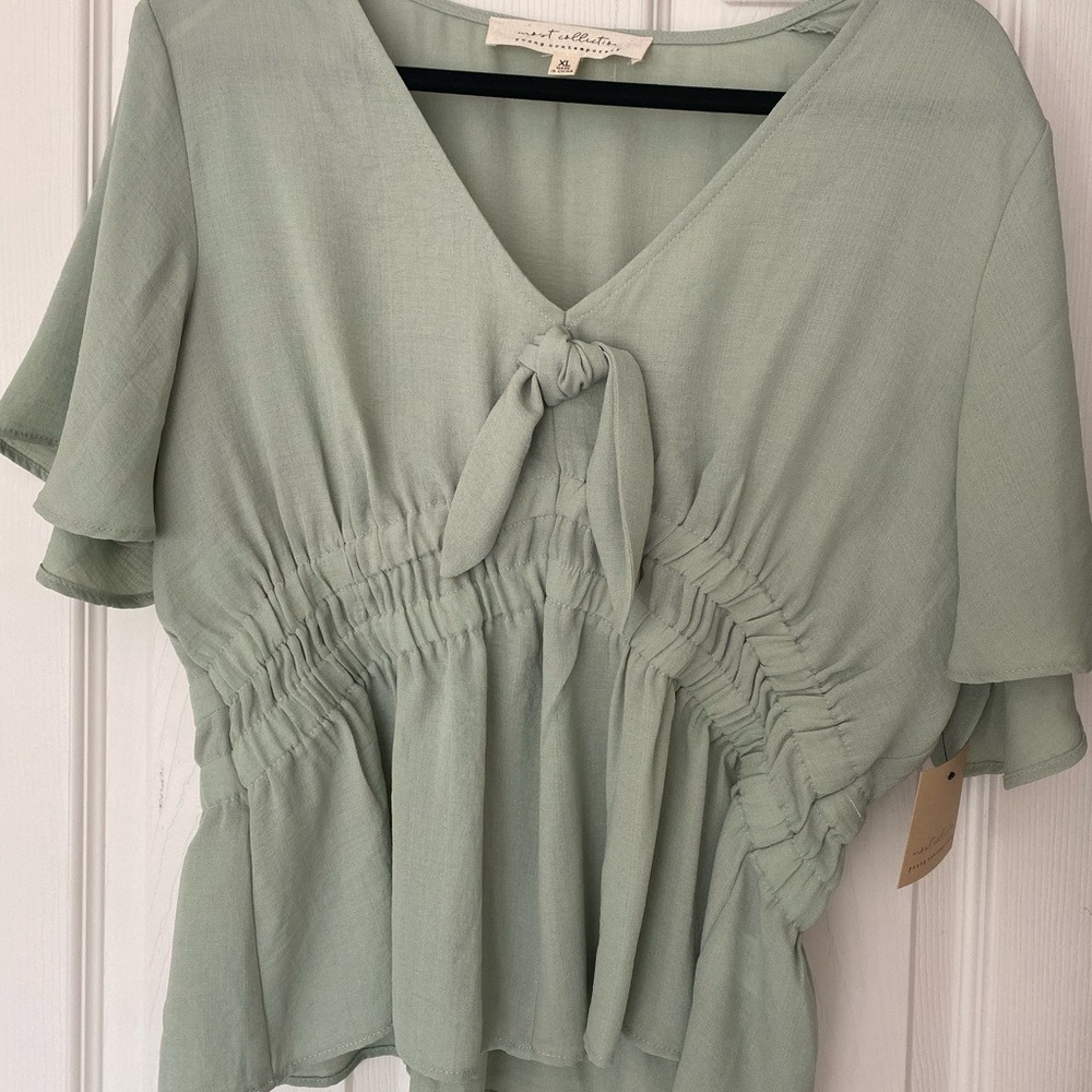 Green blouse